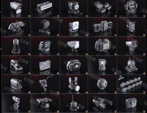 90组高精度零件Blender资产库