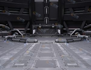 Blender工程源文件—黑色金属科幻空间