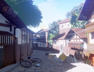 Blender工程源文件—日本唯美木屋街道