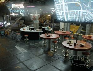 Blender工程源文件—赛博朋克街头酒吧