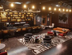 Blender工程源文件—舒适酒吧