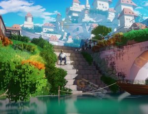 Blender工程源文件—唯美城镇溪流