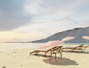 Blender工程源文件—夏日海滩
