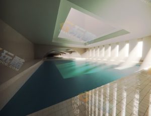 Blender工程源文件—现代创意风泳池