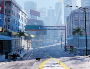 Blender工程源文件—新海诚风格城市街道