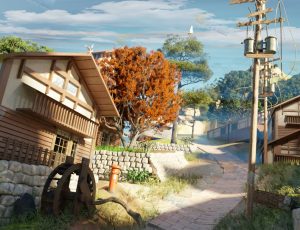 Blender工程源文件—新海诚风格日本乡下景色