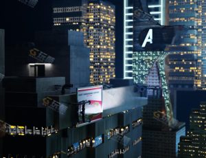 Blender工程源文件—夜晚城市大楼