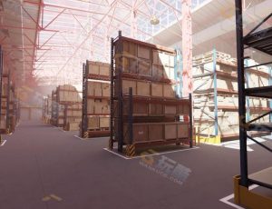 Blender工程源文件—大型工厂仓库