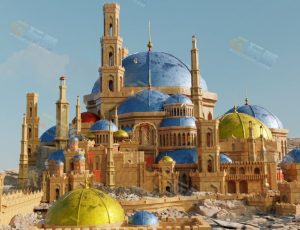 Blender工程源文件—黄金城堡