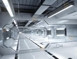 Blender工程源文件—科技玻璃通道