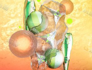 C4D工程源文件—创意水晶组合元素场景