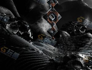 C4D工程源文件—黑色概念场景