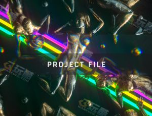 C4D工程源文件—赛博朋克风格雕像