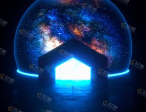 C4D工程源文件—宇宙星空大门