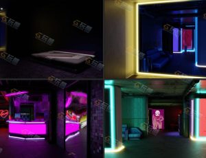 Blender工程源文件—赛博朋克旅馆