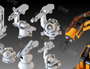 Blender模型—52组工业机器人