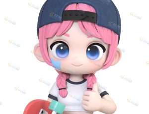 Blender模型—可爱Q版卡通女孩