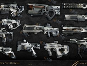 超级科幻枪械武器 Blender资产库