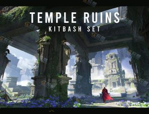 废墟概念建筑模型Blender资产库