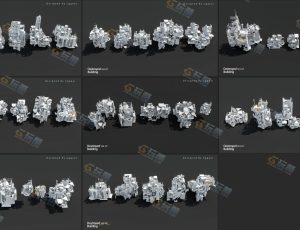 损坏建模模型Blender资产库
