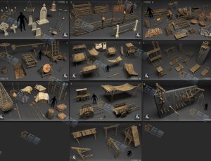 中世纪道具Blender资产库