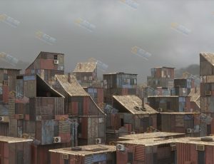 Blender工程源文件—棚户区建筑