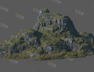 Blender模型—高精度绿色大山