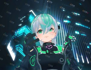 Blender模型—赛博卡通女孩