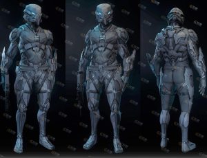 Blender模型—未来科幻机器人士兵