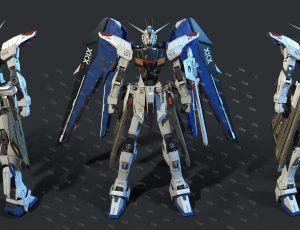 Blender模型—自由高达