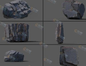 Blender模型—6个高精度岩石
