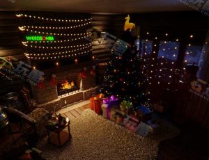 Blender工程源文件—圣诞小屋