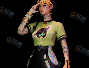 Blender模型—时髦时尚女孩