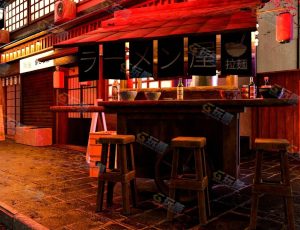 Blender工程源文件—日本拉面摊