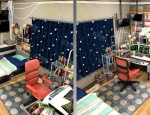 Blender工程源文件—设计师宅男卧室