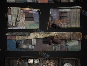 Blender工程源文件—废弃垃圾屋