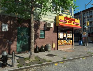 Blender工程源文件—纽约快餐店