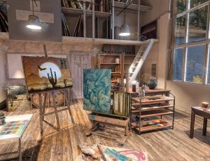 Blender工程源文件—油画画室