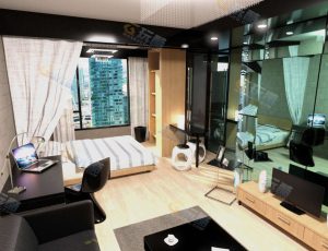 Blender工程源文件—现代酒店公寓套房