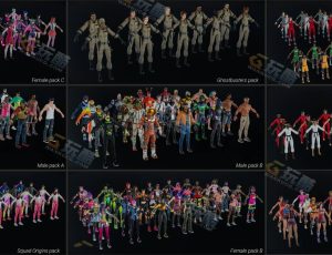 堡垒之夜Blender高精度动画角色模型库