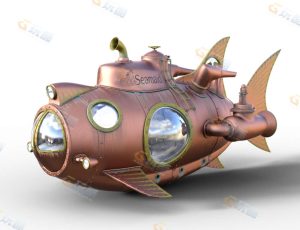 Blender模型—鲤鱼王号潜水艇