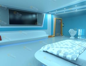Blender工程源文件—科技感十足的卧室
