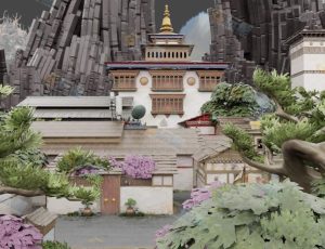 Blender模型—中国神庙