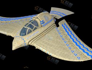 Blender模型—埃及文明科技战鹰飞船