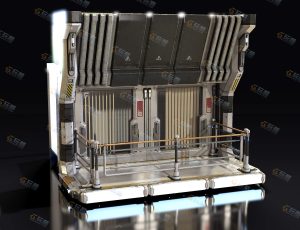 Blender模型—科技港口门