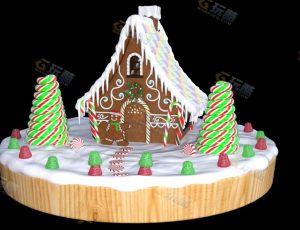 Blender模型—圣诞糖果小雪屋