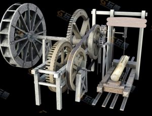 Blender模型—中世纪锯木机