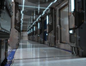 Blender工程源文件—科技方舱室走廊