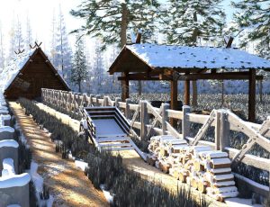 Blender工程源文件—冬日牧园