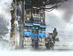 Blender工程源文件—科技电车充电站